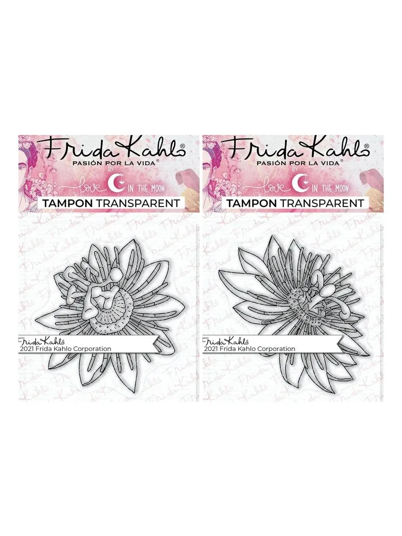 2 Tampons transparents - Passiflore 1 + Passiflore 3 - 9,5 x 6,5 cm - N/A