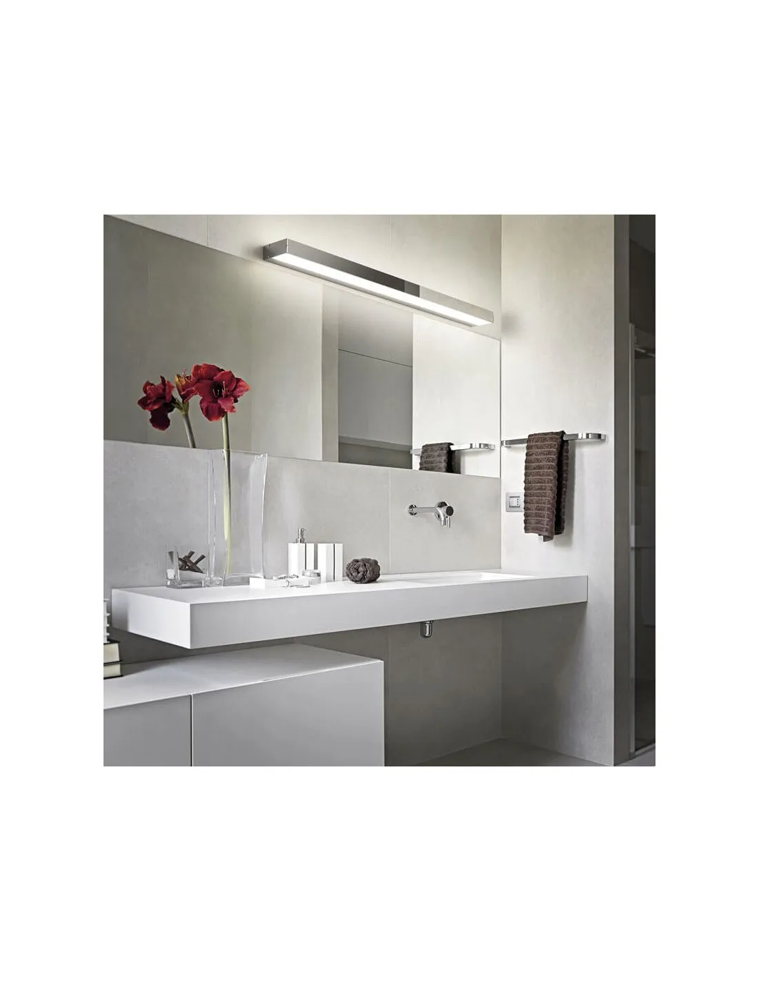 Applique murale LED noire Rocco différentes tailles IP44 | LéonLeds