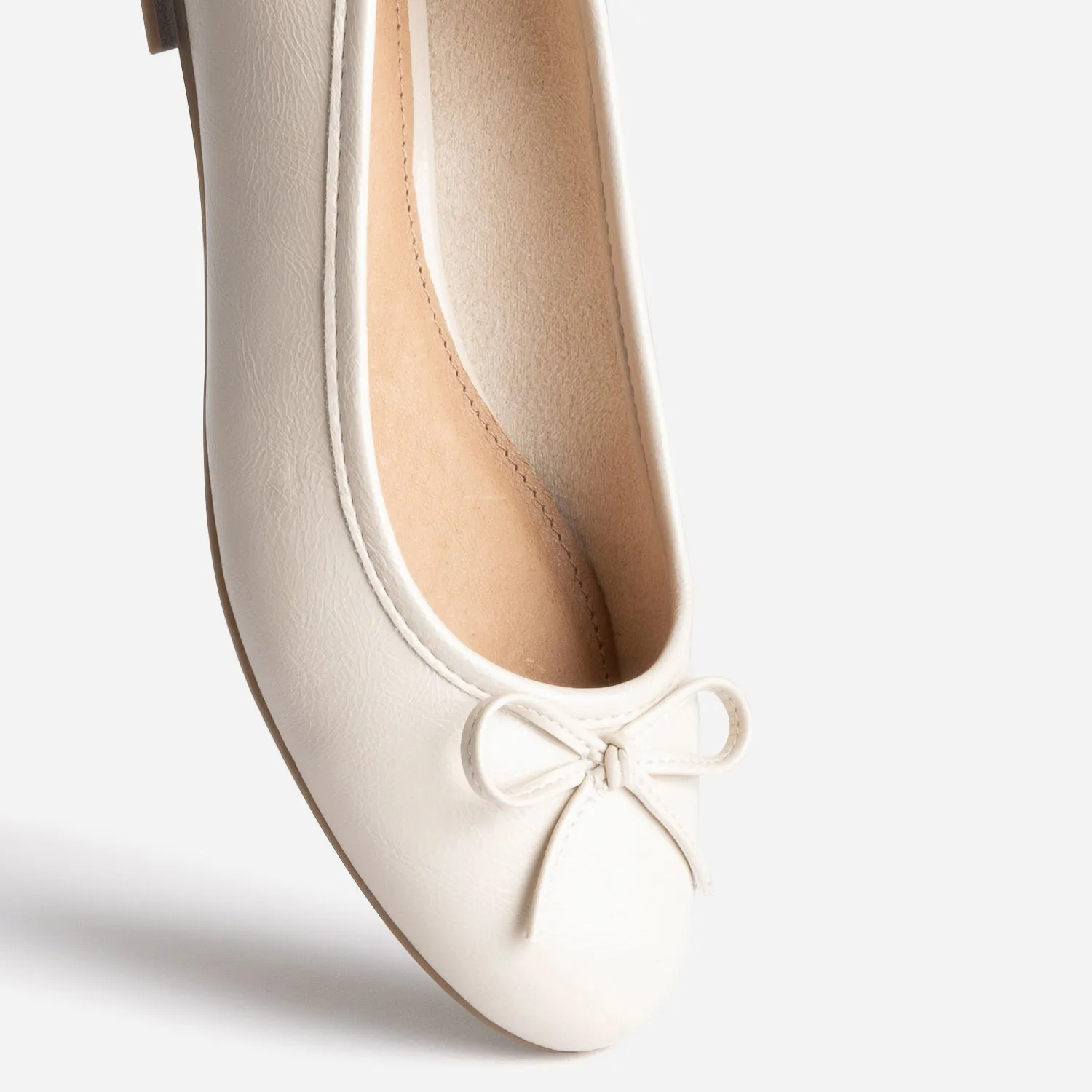 Ballerine écrue avec nœud - Ballerines Femme | ERAM