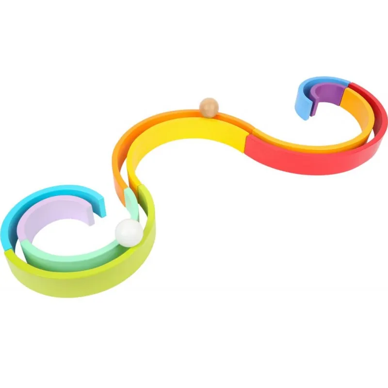 Bloc construction bois Arc-en-ciel XL