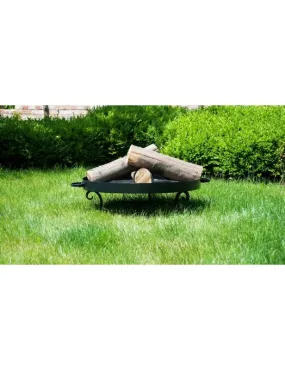 Brasero de jardin MALTA en acier-Sans couvercle-Ø 80cm-Acier naturel-- 