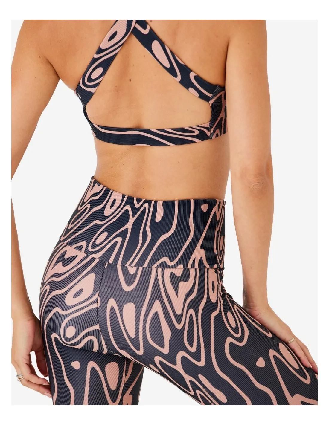 Brassière de yoga roads - Rose / Gris