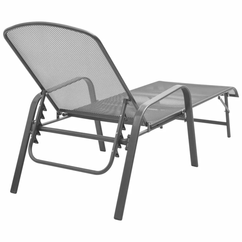 Chaise longue acier anthracite