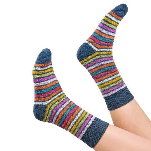 Chaussettes à rayures arc-en-ciel