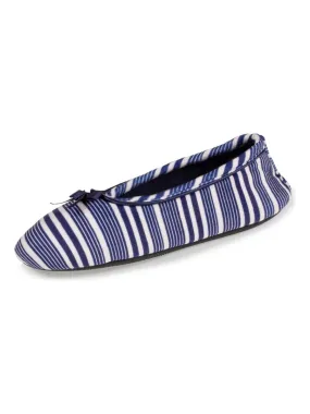 Chaussons ballerines Femme Marinière Petit Nœud - Multicolore