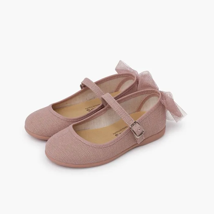 Chaussures babies cérémonie nœud de tulle
