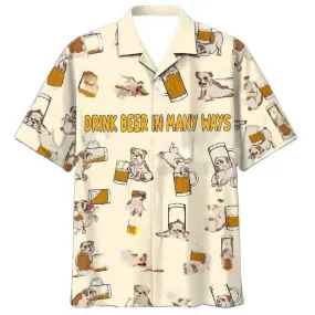 Chemise Hawaenne Boire La Bière De Différentes Faons
