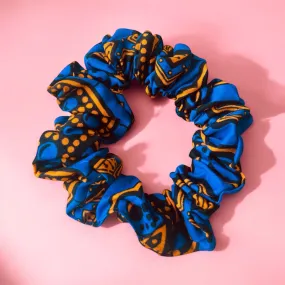 Chouchou / scrunchie imprimés africains - Accessoires  - Bleu
