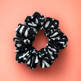 Chouchou / scrunchie imprimés africains - XL Accessoires  - Noir mud