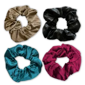 Chouchou / Scrunchie Satin - Accessoire cheveux - 4 Scrunchies - Pack Discount