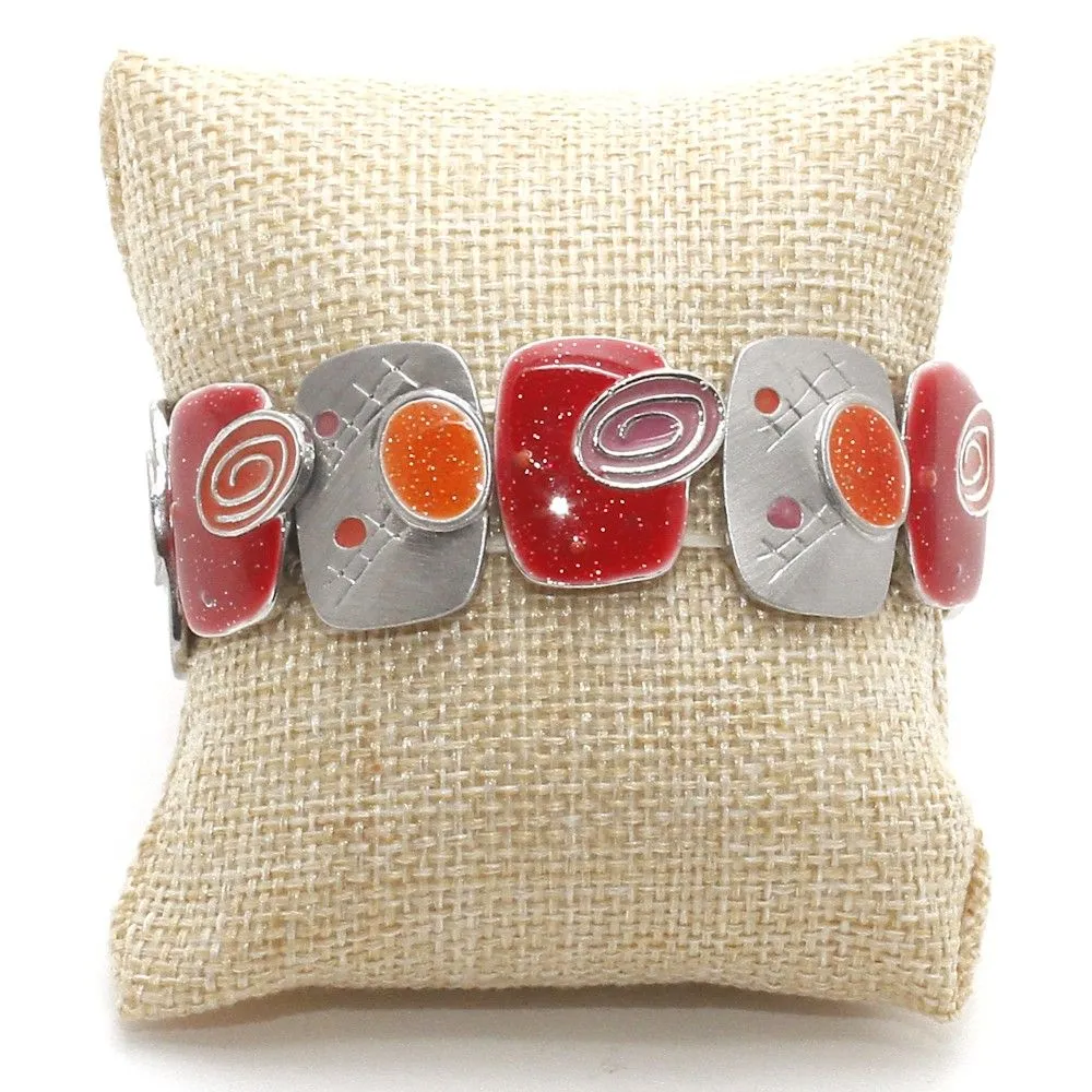 Coussin bijoux montres bracelets toile de jute - présentoirs pour bijoux naturel
