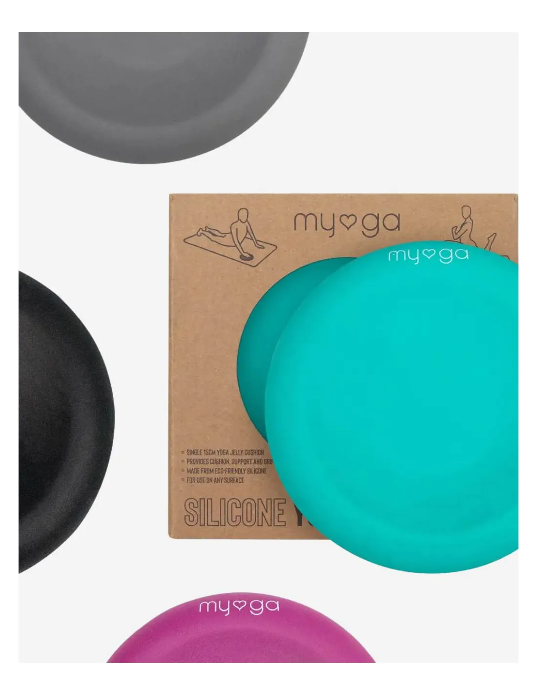 Coussinet genoux yoga en silicone et gelée