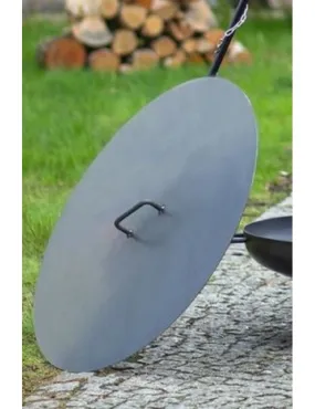 Couvercle de brasero rond en acier-Ø 70cm-Acier naturel---Acier nature 