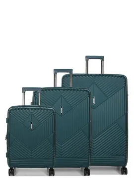 Ensemble 3 valises Airtex Bélénos Bleu Canard  639/3CamGr  639/3Green