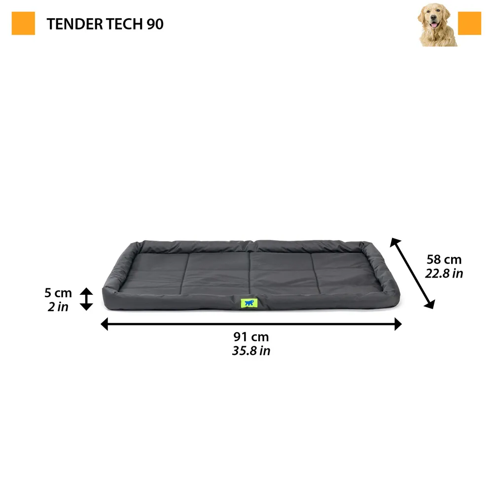 Ferplast panier chien coussin chien moyen taille tissu anti-rayures matelas pour chien imperméable 91 x 58 x 5 cm.noir