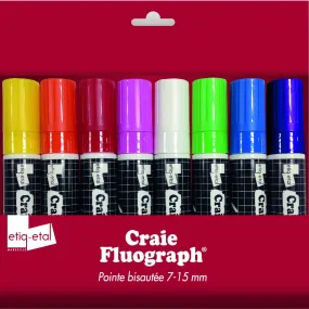 Feutre craie 8 couleurs différentes grand modèle - par 24