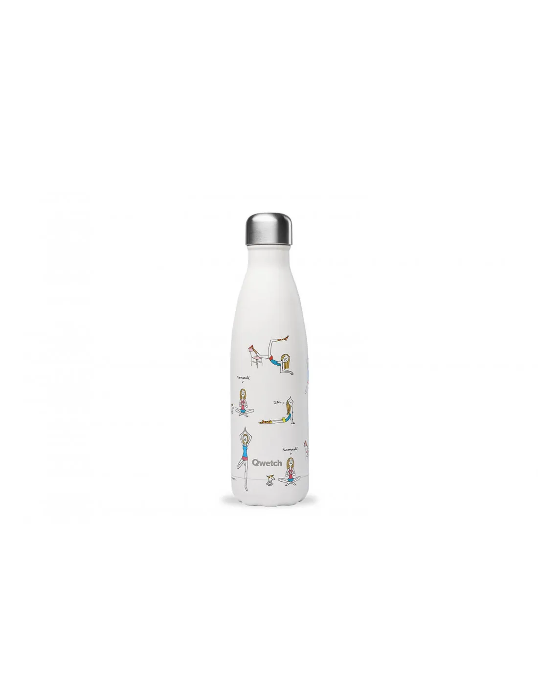Gourde isotherme en inox 500ml Qwetch Yoga by Soledad