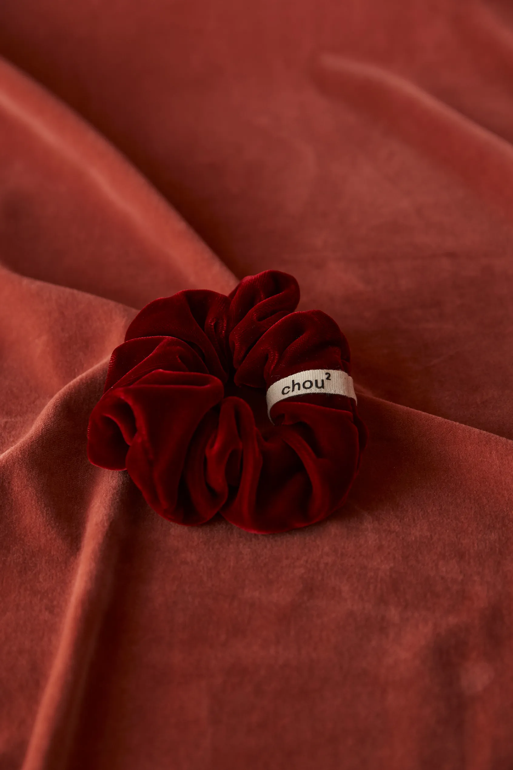 Grand chouchou bordeaux velours | Maison 123