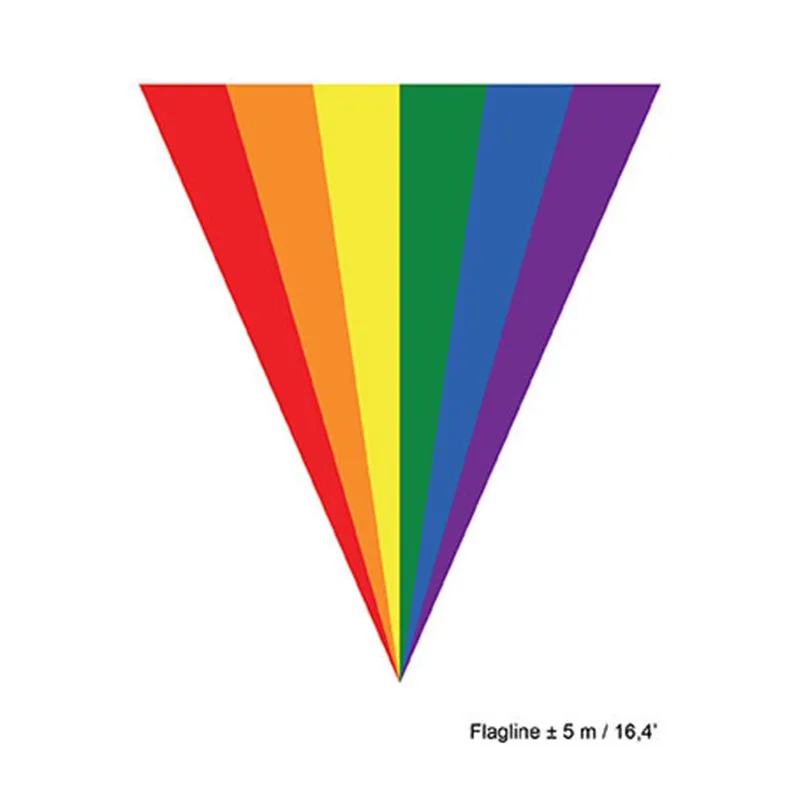 Guirlande  Fanions Arc en Ciel Nylon