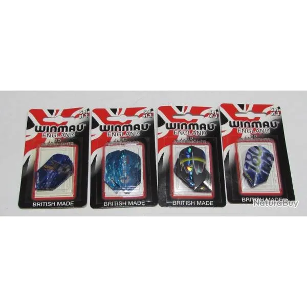 lot de 4 paquets de 3 ailettes pour flechettes WINMAU