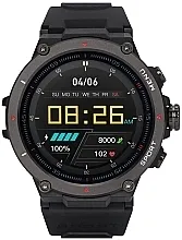 Montre connectée pour hommes, noir