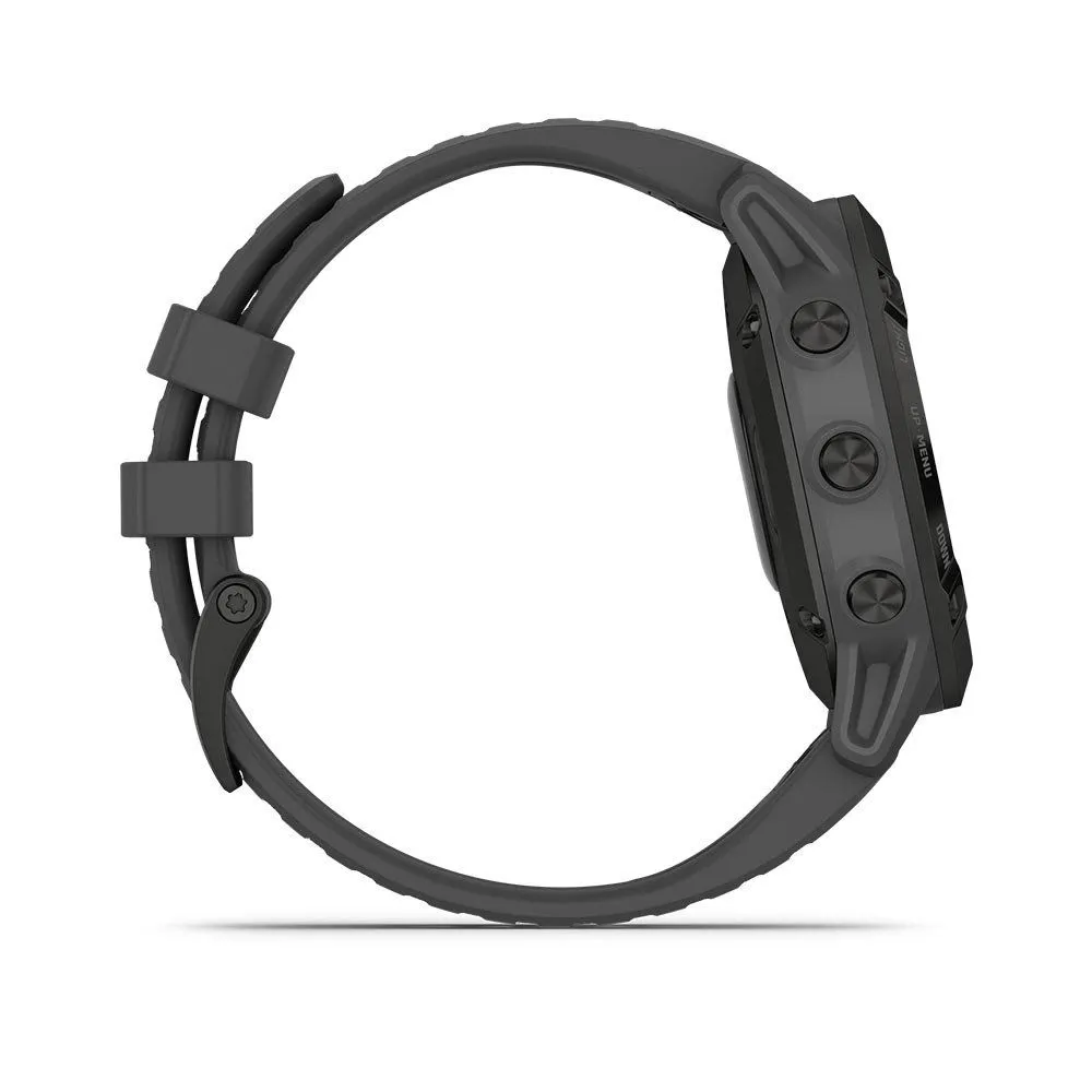 Montre de sport GPS Garmin | Montre GPS de sport connectée à énergie solaire Garmin fenix® 6 Pro Solar, Black avec bracelet ardo