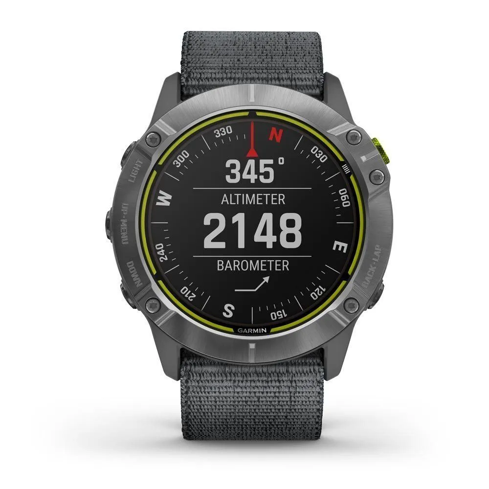 Montres de sport GPS Garmin | Montre connectée pour les athlètes les plus endurants Garmin Enduro™ Acier avec Bracelet Nylon Ult