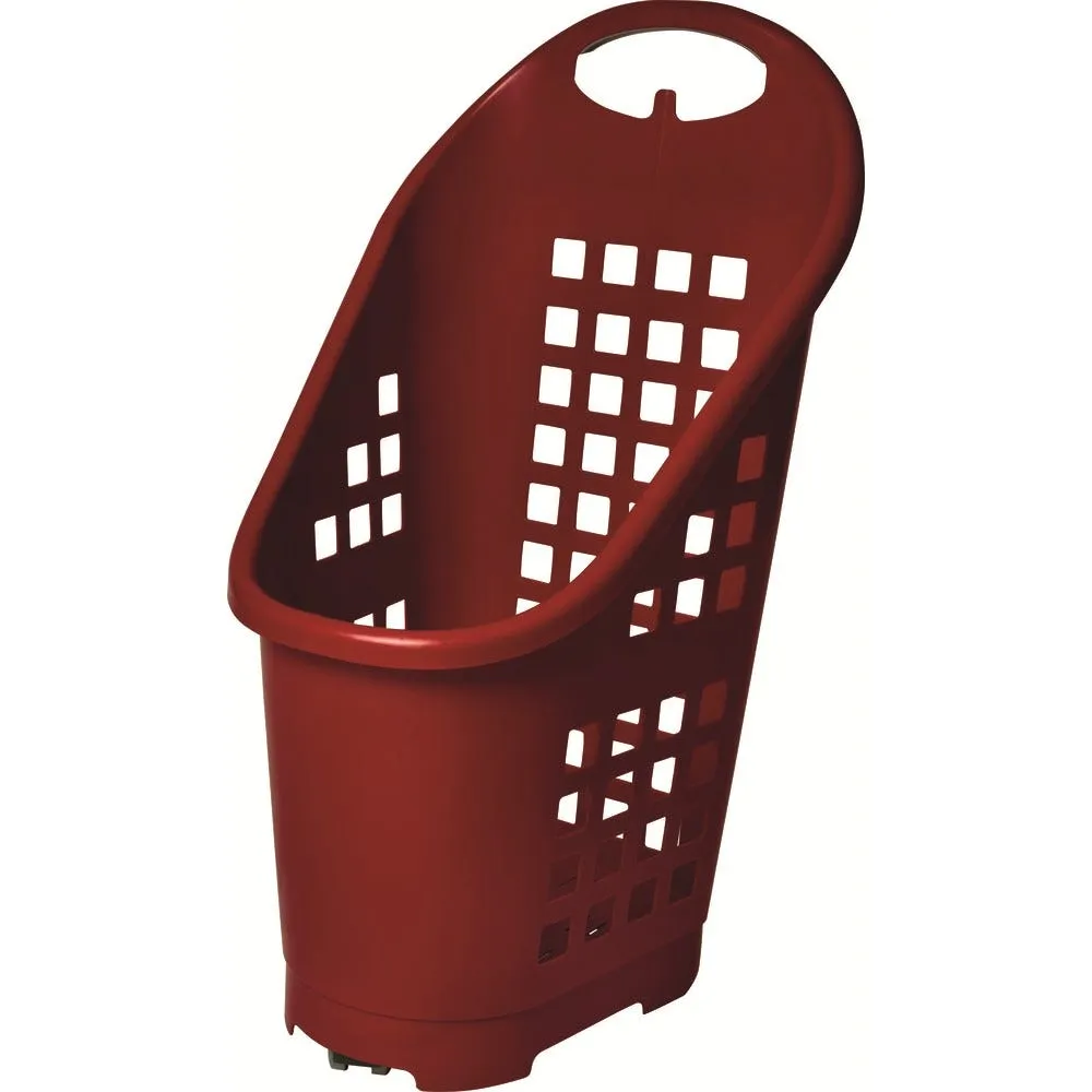 Panier 64l à roulettes rouge