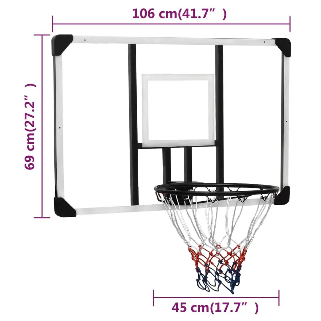 Panier de basketball transparent