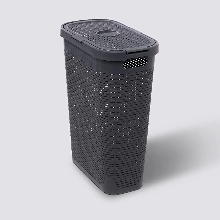 Panier linge 40L, Gris anthracite