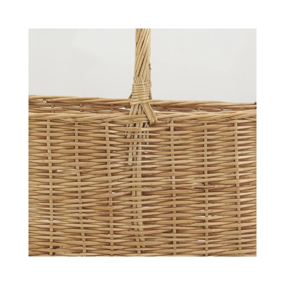 Panier porte-bûches en osier