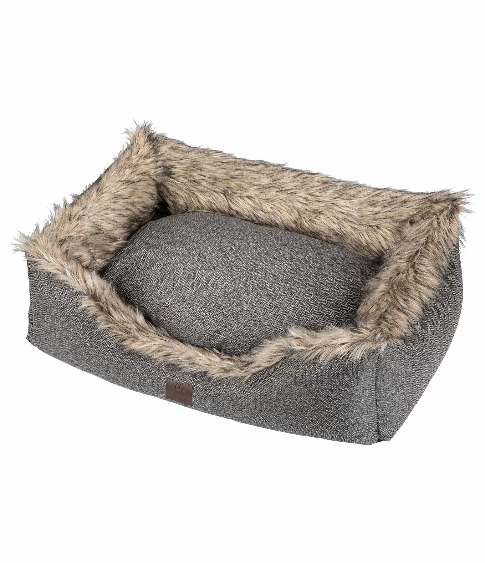 Panier pour chien en fourrure synthétique  California Grizzly