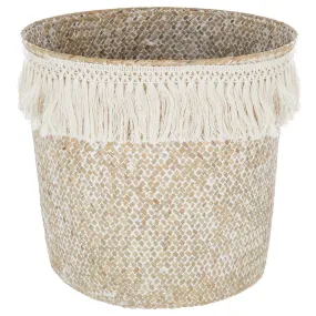 Panier Roseau Frange Été | 3 Suisses