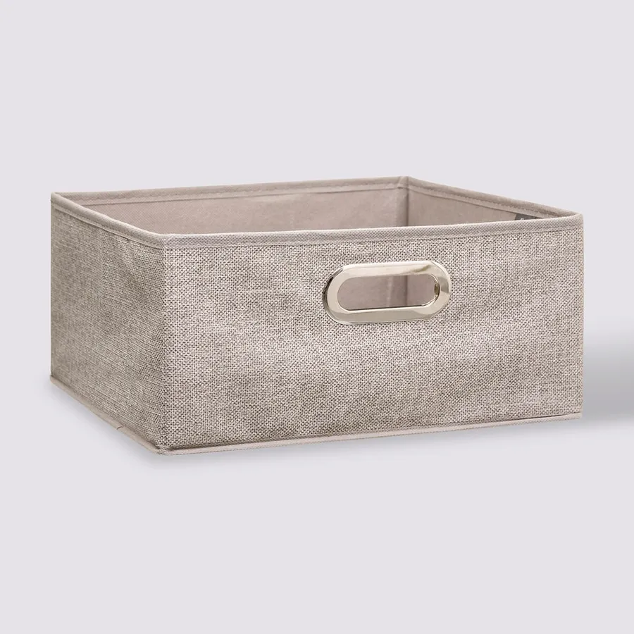 Panier tissu 31x15 cm, Beige chiné