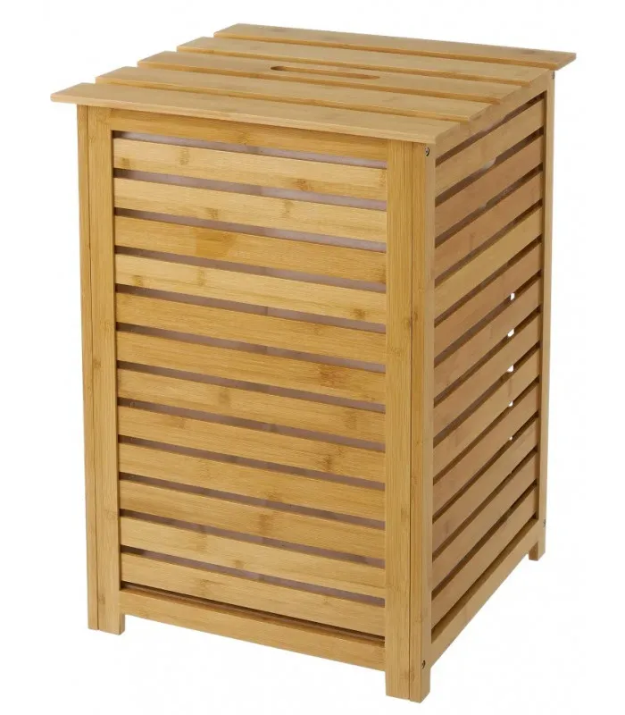 Panier à linge en bambou - 40x40x58cm