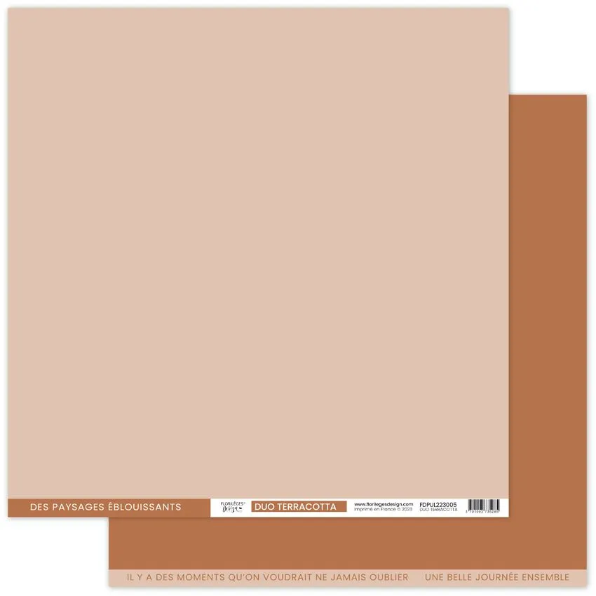 Papier Uni Florilèges Design Herbarium - Duo Terracotta
