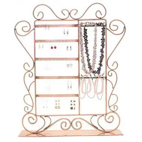 Porte bijoux grand cadre bracelets, colliers, boucles cuivre