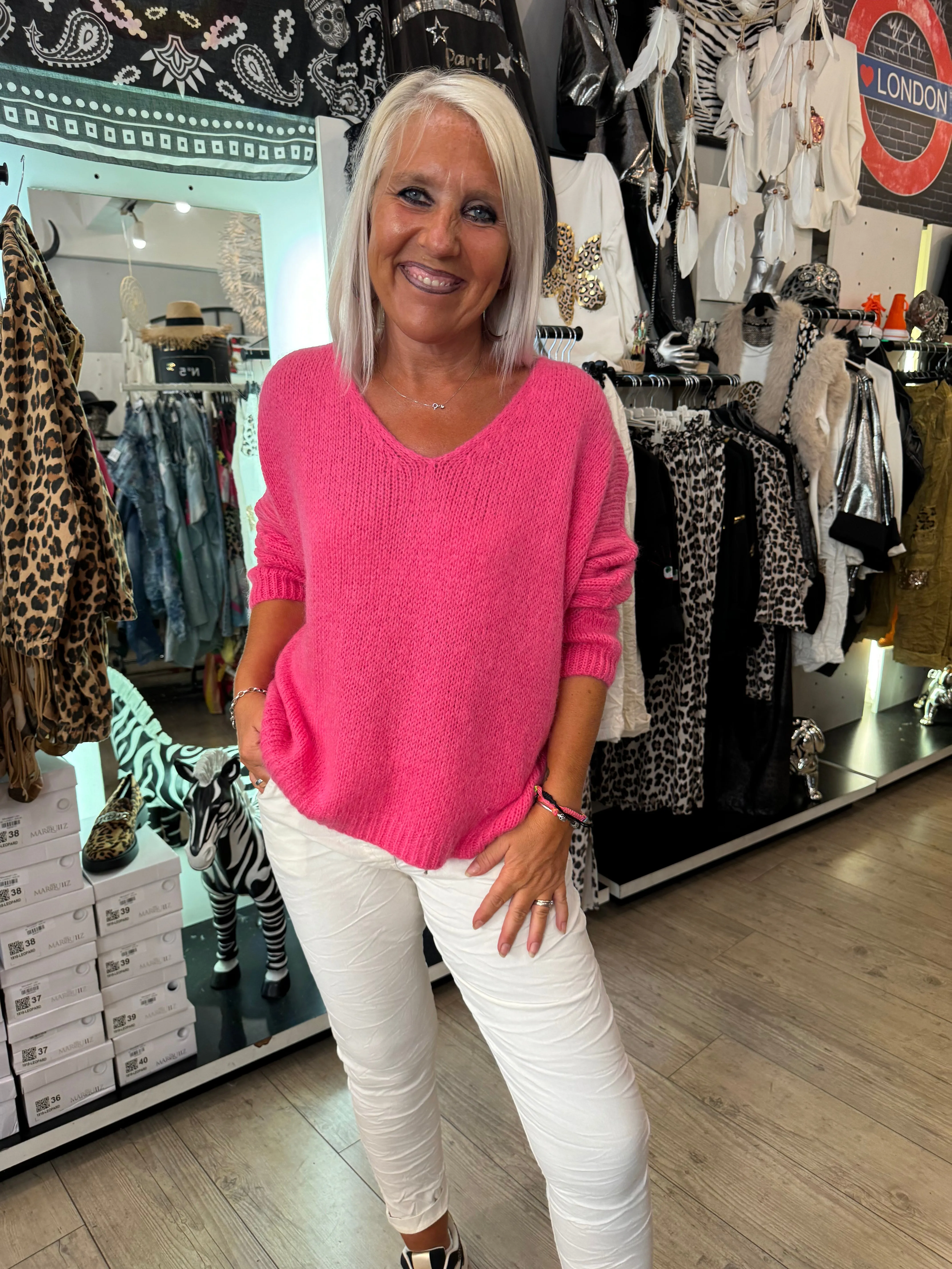 Pull chouchou rose