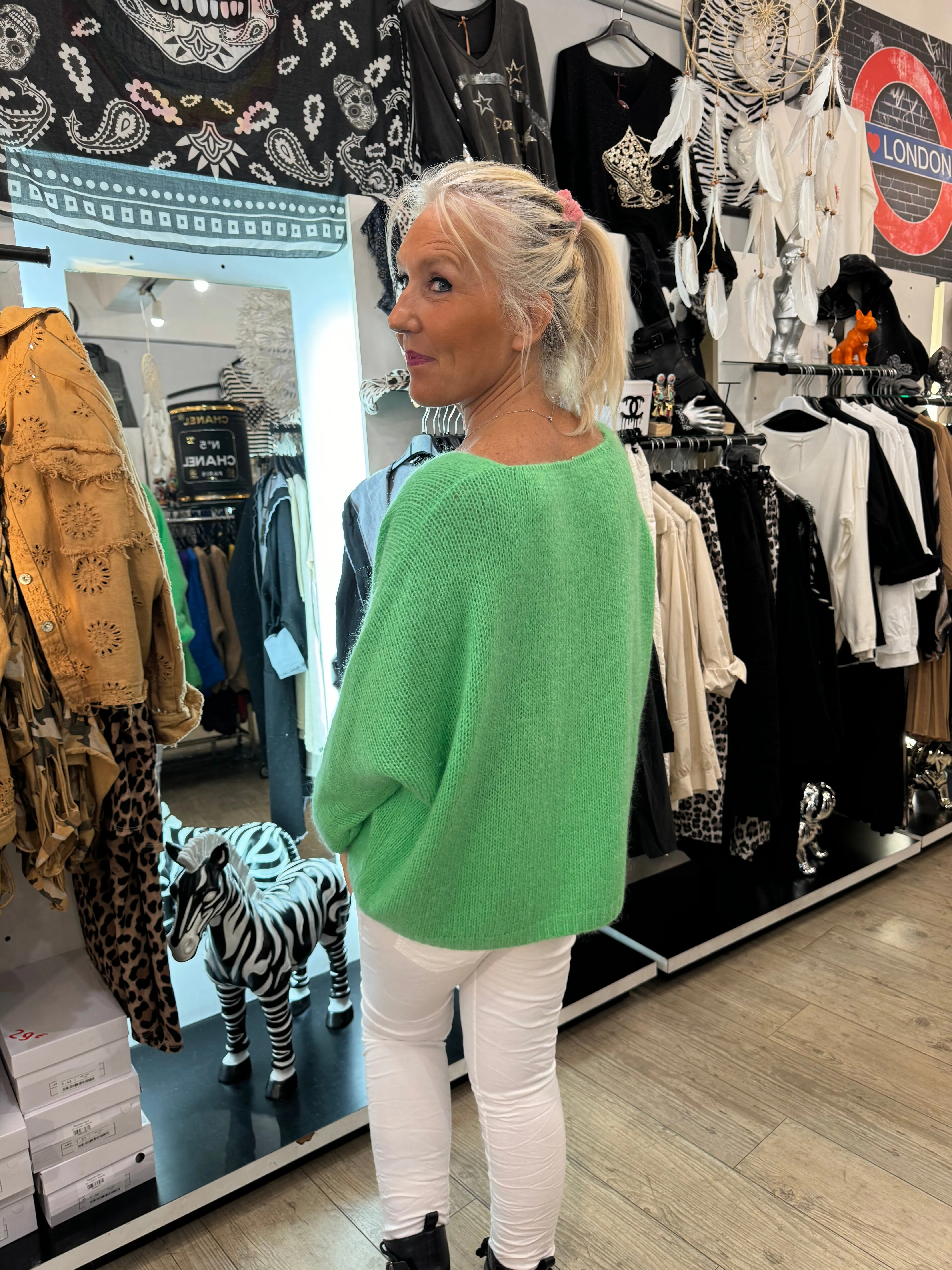 Pull chouchou vert