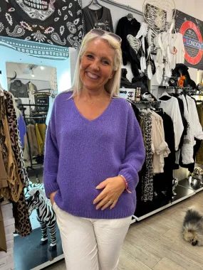 Pull chouchou violet