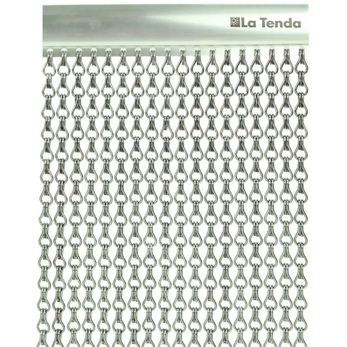 Rideau de porte chainettes aluminium anthracite, différentes tailles | MarketOnWeb