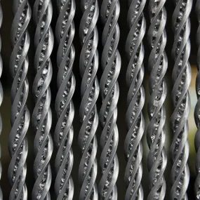 Rideau de porte luxe Bellano anthracite/transparent, différentes tailles | MarketOnWeb