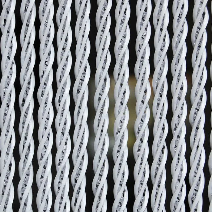 Rideau de porte luxe Bellano blanc/transparent, différentes tailles | MarketOnWeb