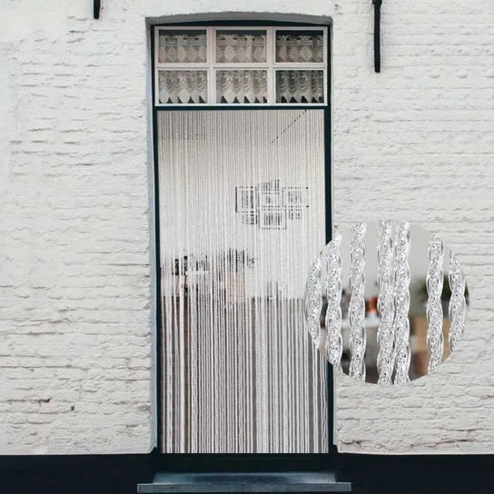 Rideau de porte luxe Orchidea transparent, différentes tailles | MarketOnWeb