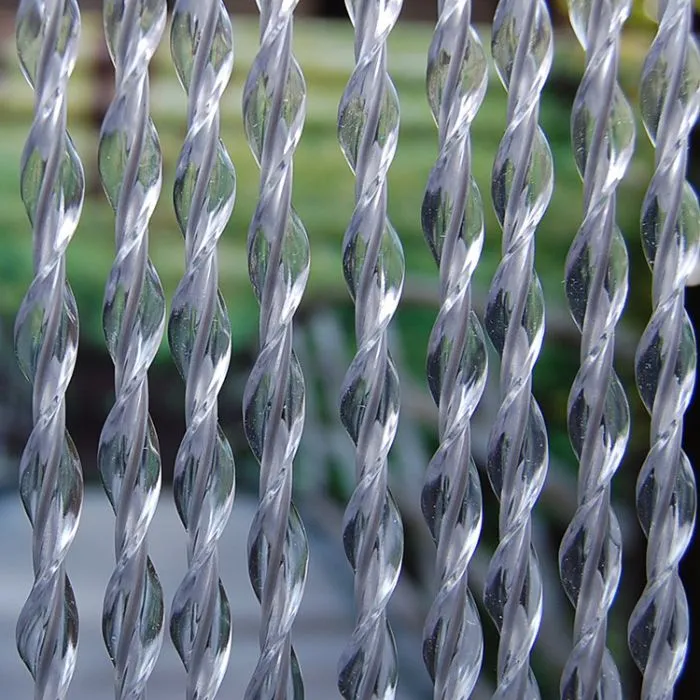 Rideau de porte Riva transparent/gris, différentes tailles | MarketOnWeb