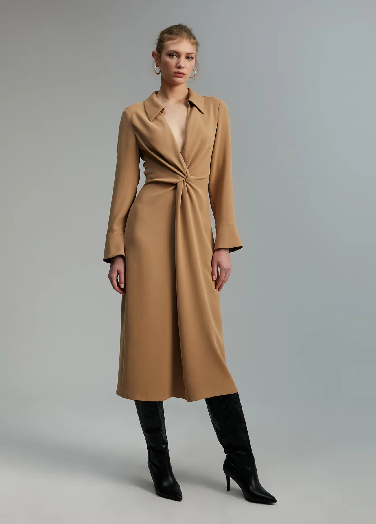 Robe midi nœud