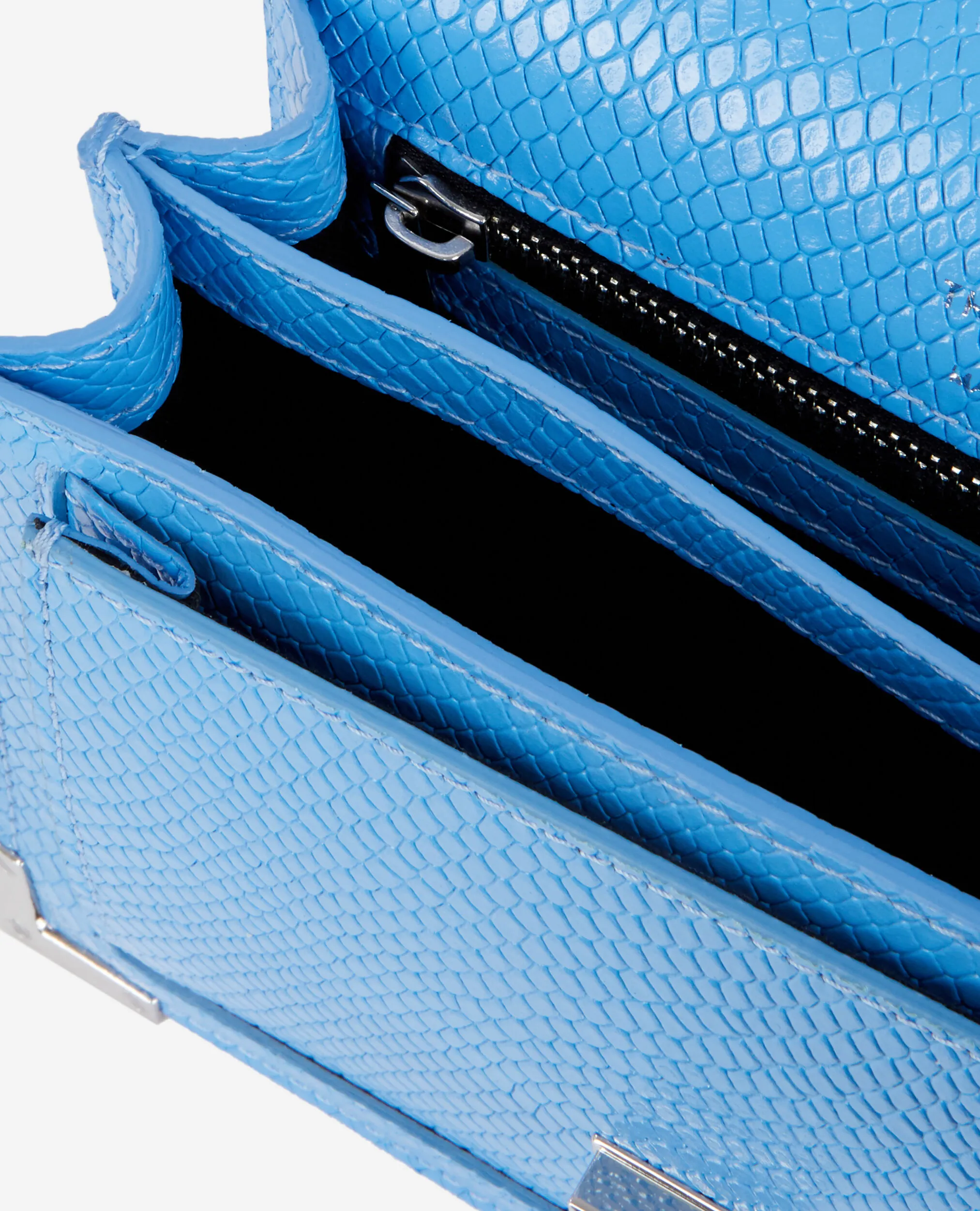 Sac Emily small en cuir bleu