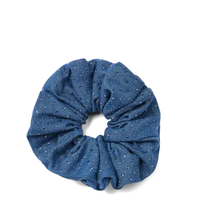 SANDRO  Chouchou en denim à strass - Bleu