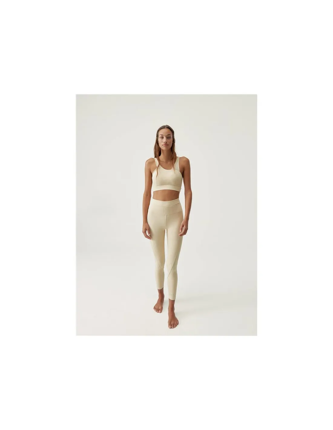 Sports bra Born Living Yoga Jin Oat Milk Women's