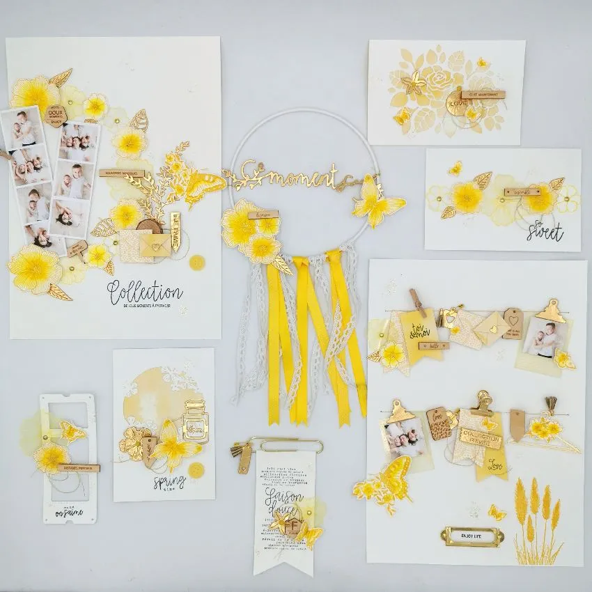 Tampon Bois Florilèges Design Liberty Fleurs Striées